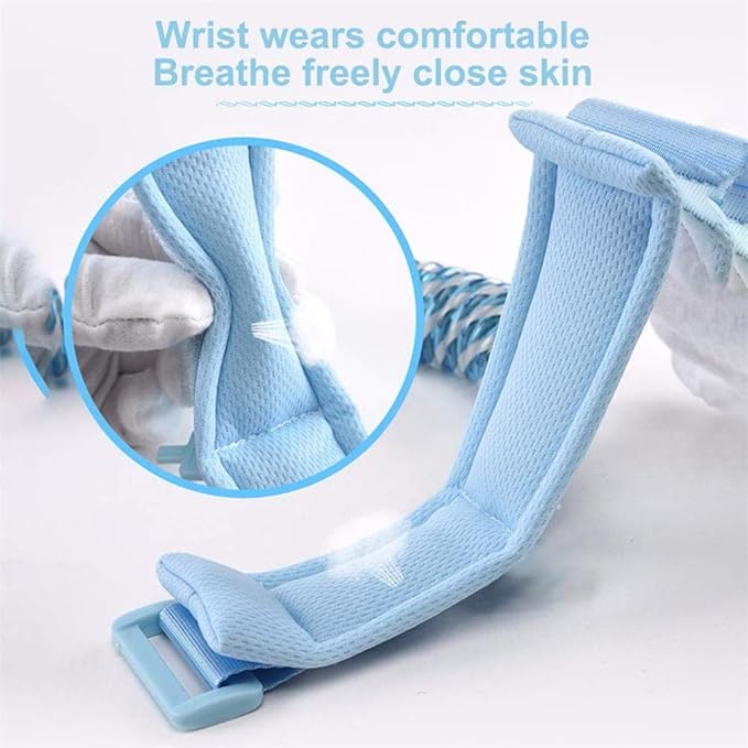 Kids Anti Lost Wrist Link, Children Wrist Traction Rope with Key Lock, Toddler Safety Harness Wrist Leash Baby Walking Wrist Strap, for Outdoor Activities, Travel & Shopping, 2 m/ 6.6 ft (Blue)