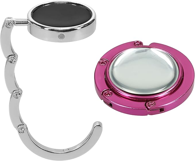 kwmobile Purse Hanger for Table (Set of 2) - Purse Hook for Table - Folding Handbag Hanger - Portable Bag Holder