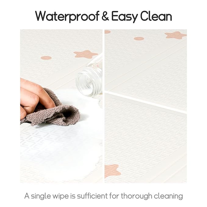 Mloong Baby Playmat, 71x59inch Play Mat for Floor, Large Playmat for Babies and Toddlers,Indoor Kids Carlwing Mat,Outdoor Baby Activity Playing Mat
