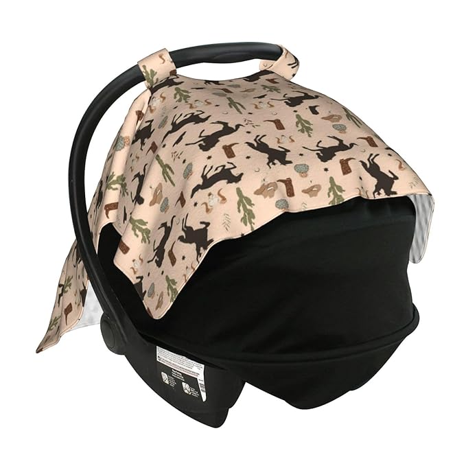 Western Baby Car Seat Canopy Cover, Nursing Cover for Newborn, Western Baby Stuff Stroller Cover for All Seasons