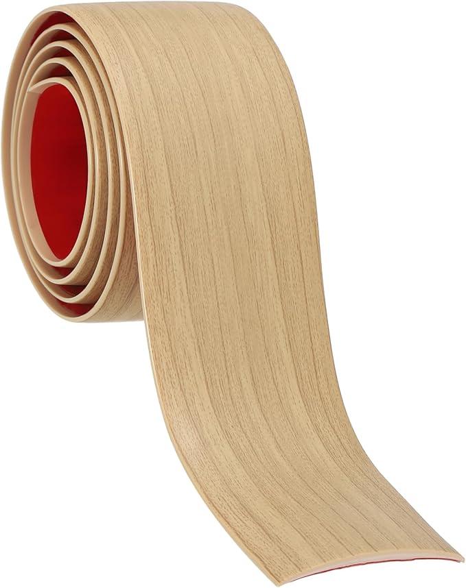 PATIKIL Self Adhesive Floor Transition Strip 2 in x 3 Ft, Vinyl Laminate Floor Flat Divider for Joining Floor Gaps Doorways Carpet Cover Floor Tiles Oak