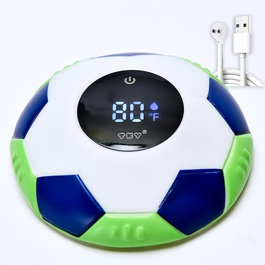Baby Bath Thermometer with Floating Toys - Digital Water & Room Temperature Monitor, Rechargeable Thermometer with Alerts for Newborn Bath Essentials, Infant Safety