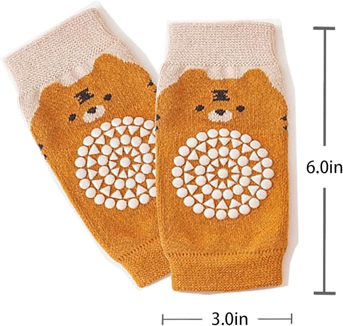 TFTSR Baby Knee Pads for Crawling (3 Pairs) and Baby Socks for Walking (3 Pairs), Walking Protector for Toddler Kid Girls Boy