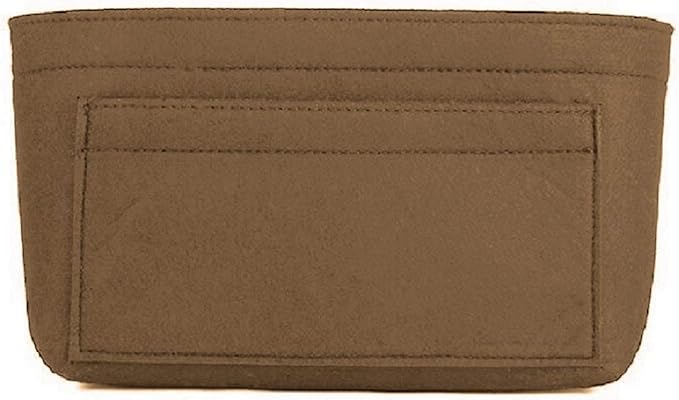 ZTUJO Purse Organizer Insert, Felt Bag Organizer For Handbag Purse Organizer,13 Colors, 6 Size (Large, Light Coffee)