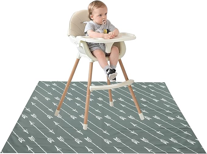 Joyo roy 135x140 cm Baby Floor Mat Splat Mat High Chair Mat Waterproof Mat Play Mat for Toddlers Splat Mat for Under High Chair Kids Placemats for Dining Table High Chair Mat for Floor Mat Under High
