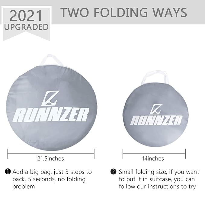 L RUNNZER Pop Up Baby Crib Tent, Crib Net Canopy to Keep Baby in, Crib Mosquito Net with Viewing Window, Soft Mesh Cover & Pop Up Structure