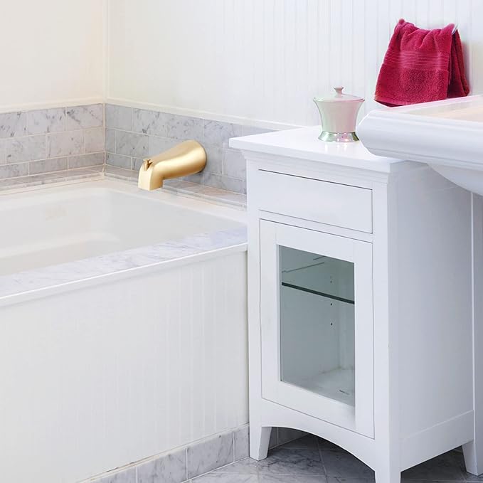Design House 583880 Slip-On Pull-Up Wall Mount Tub Diverter Spout, Satin Gold