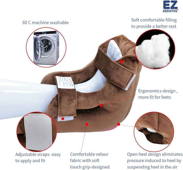 EZ Assistive Heel Protectors Remove Pressure and Bedsores for Healing Therapy of Heel Pressure and Deep Tissue Injury,Heel