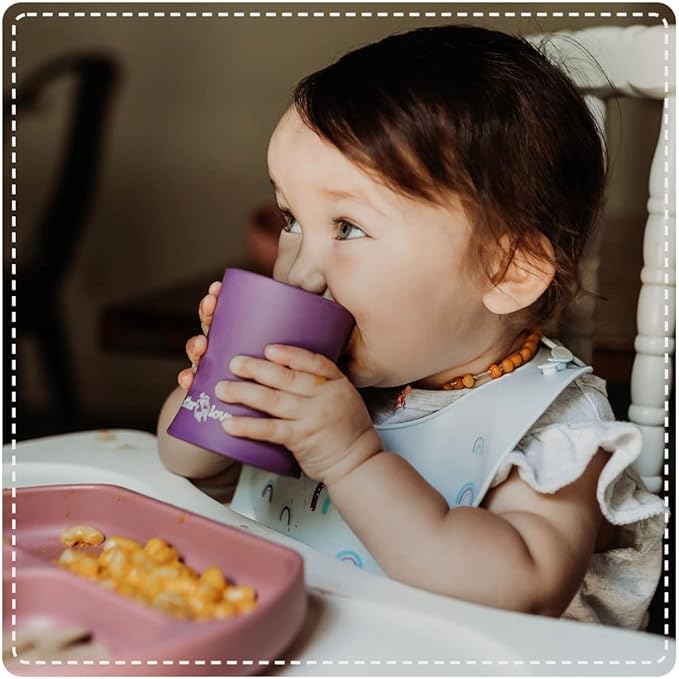 otterlove Silicone Bib – 100% Pure Platinum LFGB Baby Bibs with No Fillers – Wide Food Catching Pocket – Easy Clean – Mess Proof – Dishwasher Safe – BPA and Phthalate Free