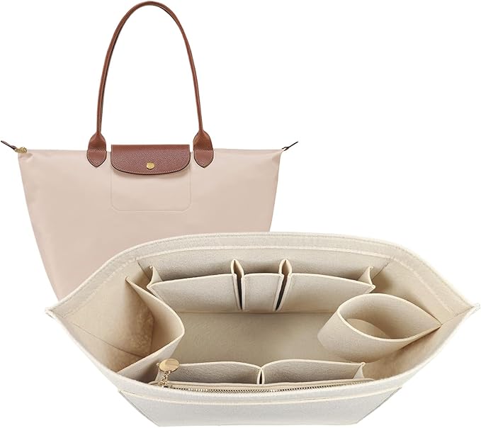 Purse Organizer For Longchamp Purse For Long Champ Le Pliage Insert organizer1012-25beige-L