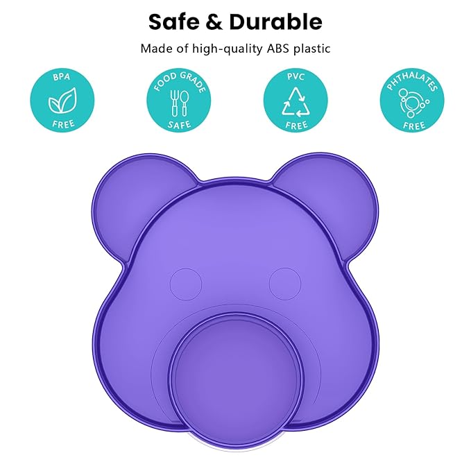 Car Seat Tray - Convert Cup Holder to a Tray for Snacks, Toys, 360° Rotatable for Kids Travel, Booster, Stroller and Anywhere (Purple)