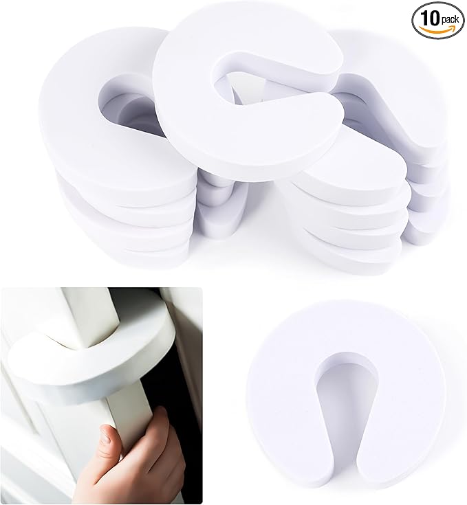 10 Pack Door Pinch Guards for Kids, Door Slam Stopper, Thick Door Finger Pinch Guard That Prevents Doors from Slamming and Baby from Getting Trapped