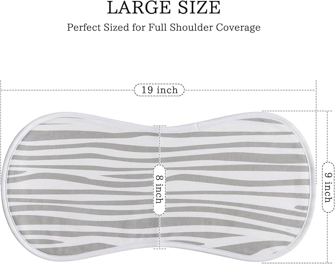 Little Tots Burp Cloths 100% Cotton Baby Burp Set, Absorbent & Soft Burping Cloth Newborn Towel for Newborns & Babies Boys & Girls Unisex 5 Pack (Flying Sky) (Grey Jungle)