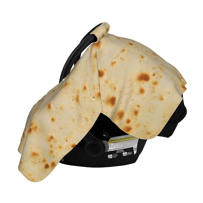 Burrito Taco Tortilla Car Seat Cover Baby Stuff Western Infant Carseat Covers Baby Girl Highland Car Seat Canopy Boy Winter Multi Use Nursing Cover for Newborn Carseat Canopy Nursing Covers