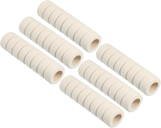 PATIKIL EVA Foam Door Handle Cover, 6 Pcs Anti-Collision Door Knob Spiral Covers Door Handles Protective Safety Cover Guard Sleeve for Bedrooms Bathrooms Offices Furniture, White