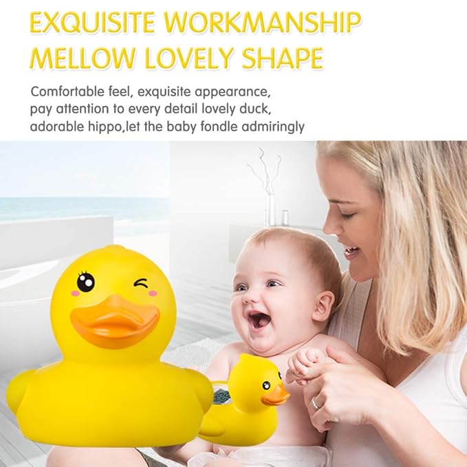 b&h Baby Bath Thermometer, The Infant Bath Floating Toy Safety Temperature Water Thermometer, Baby Bath Essentials (Winking Duck)