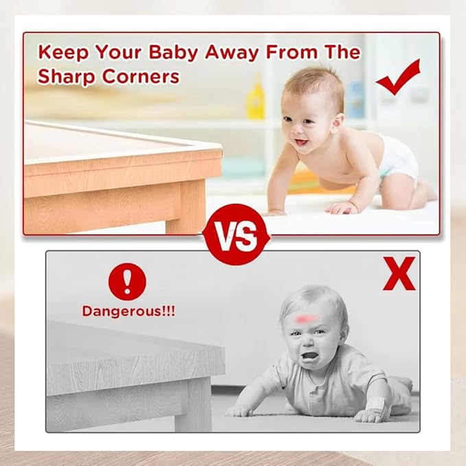 Baby Proofing Edge Protector for Baby 16.4ft Clear Edge Protector Strip Safety Corner Guards Child Proof Corner Bumper for Furniture