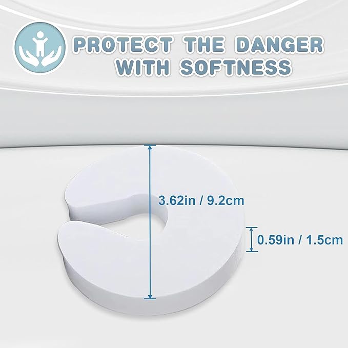 [6 Pack -1.5CM] Door Pinch Guard,Door Safety for Children,Baby Proof Door Slam Stopper,Protect Child Fingers with Soft Foam Guard,Prevent Finger Pinch Injuries,Child or Pet from Getting Locked in Room