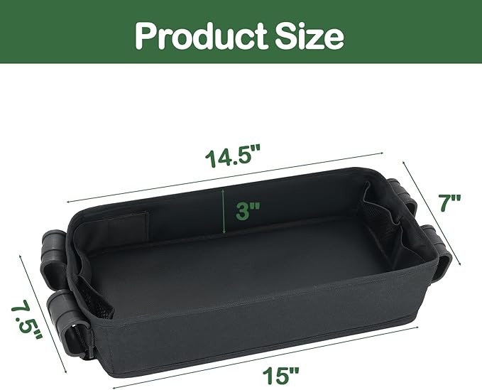 Bandelt Double Sided Stroller Snacks Tray for Wonderfold Wagon W Series Waterproof Kids Toy Placement Faux Leather Sides for Eating and 2 Kid’s Cup Holder (W2 Series)