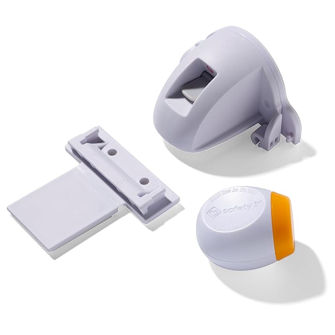 Safety 1st Adhesive Magnetic Cabinet Locks, Includes 12 Child Locks for Cabinets & Drawers, 2 Keys, White