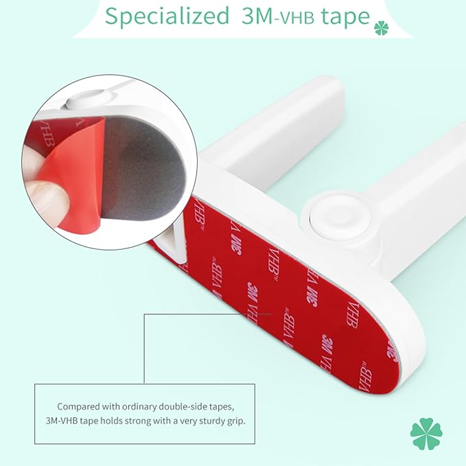 Door Lever Lock 1 Pack, No Drilling or Tools Needed for Installation, ABS Material Door Handle Baby Proof with Strong 3M Adhesive, Prevents Toddlers from Opening Doors