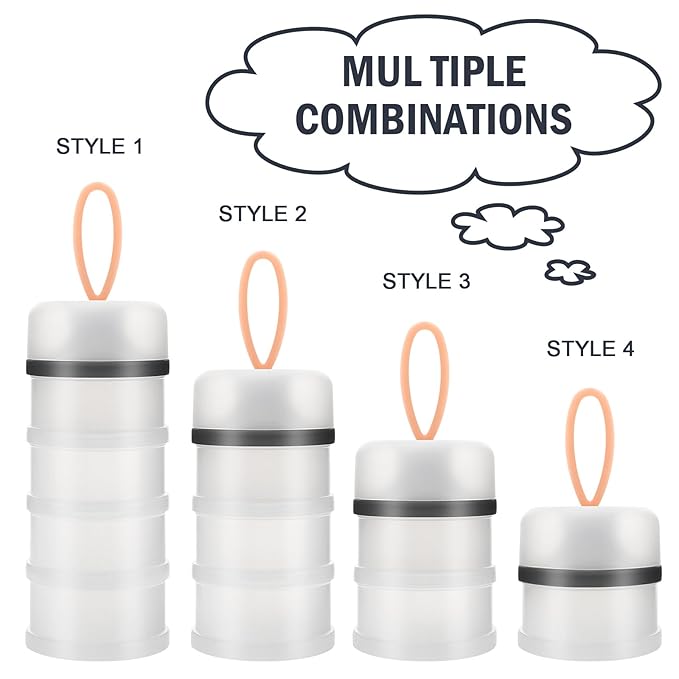 Accmor Baby Formula Dispenser On The Go, Stackable Formula Dispenser Formula Container to Go, Non-Spill Portable Milk Powder Kids Snack Storage Container, BPA Free