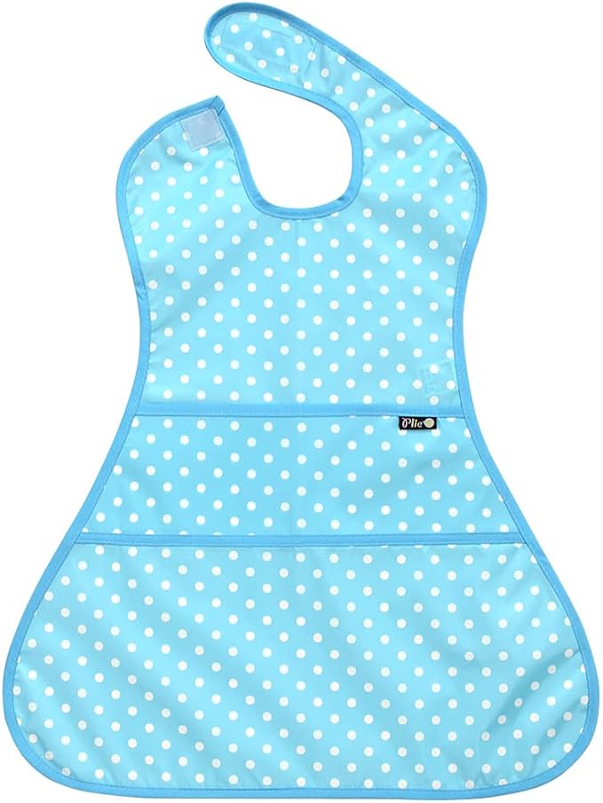 Plie Full Coverage Waterproof Feeding Bib for Toddlers – Extra Long Apron Bib for Mealtime, Self-Feeding, High Chairn