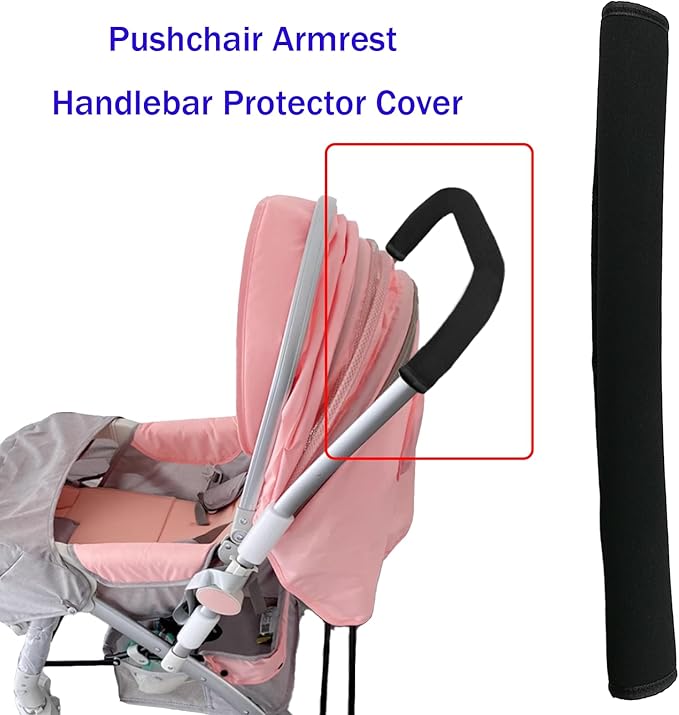 18.7 * 1.37 * 1.37inches Stroller Armrest Handle Cover,Pushchair Handlebar Sleeve,Universal Protective Case Grip Bar Covers Replacement