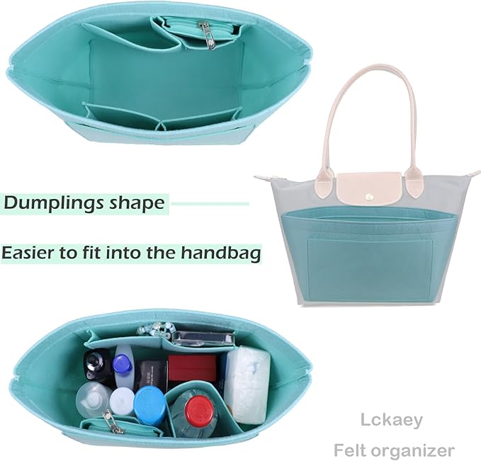 Lckaey Purse Organizer Insert for Longchamp Le Pliage Neo Handbags Insert Organizer 1012hu blue-S