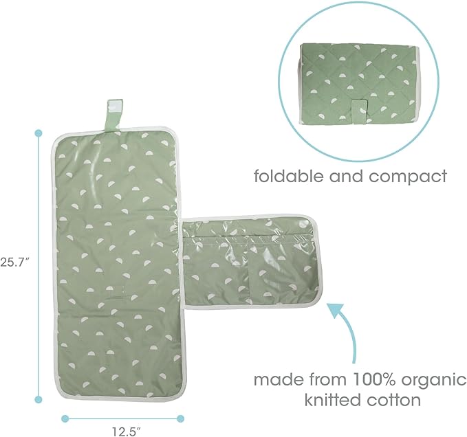 Pearhead Mommy and Baby Things Pouch Set, Canvas Zipper Organizer Bags for Diaper Bag and Travel, Cosmetic and Makeup Bag for Mom