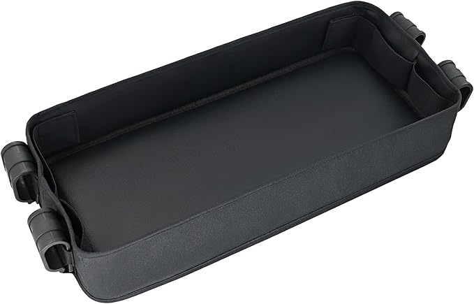 Double Sided Stroller Snacks Tray for Wonderfold Wagon W Series Waterproof Kids Toy Placement Faux Leather Sides for Eating and 4 Kid’s Cup Holder (W4 Series)