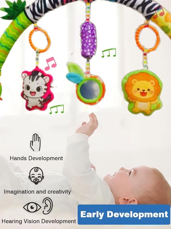 Pau1Hami1ton Baby Stroller Arch Toys, Car Seat Toys,Baby Gifts.S-19(Zebra-2)
