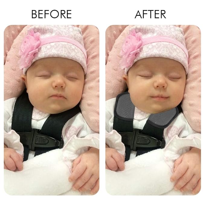 Accmor Car Seat Straps Shoulder Pads for Baby Kids, Soft Car Seat Strap Covers, Seat Belt Covers for Car Seats, Pushchair, Stroller