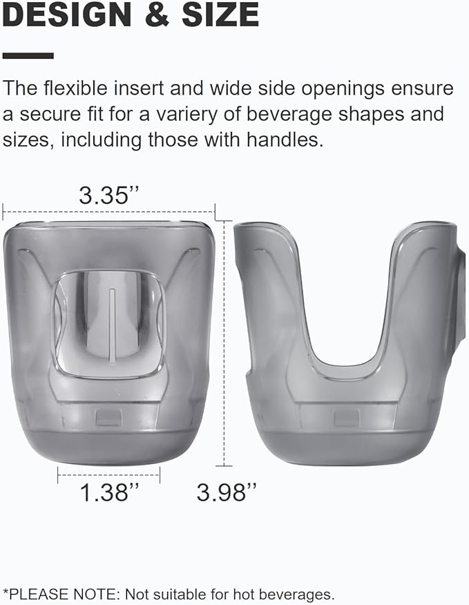 Stroller Cup Holder, Baby Cup Holder Compatible with UPPAbaby Vista, Cruz and Minu Strollers – Fits Most Cup Sizes, Quick-Release Design, 1 Pack