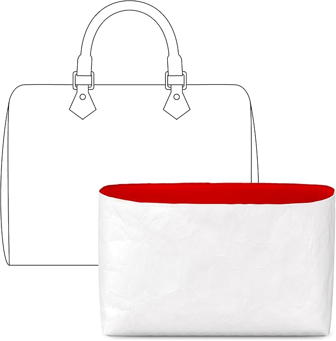 Handbag Organizer Insert for LV Speedy 30, Custom Fit Inside Premium Rogue Coeur Lightweight WaterResistant Purse Insert with Cup Holder Accessories