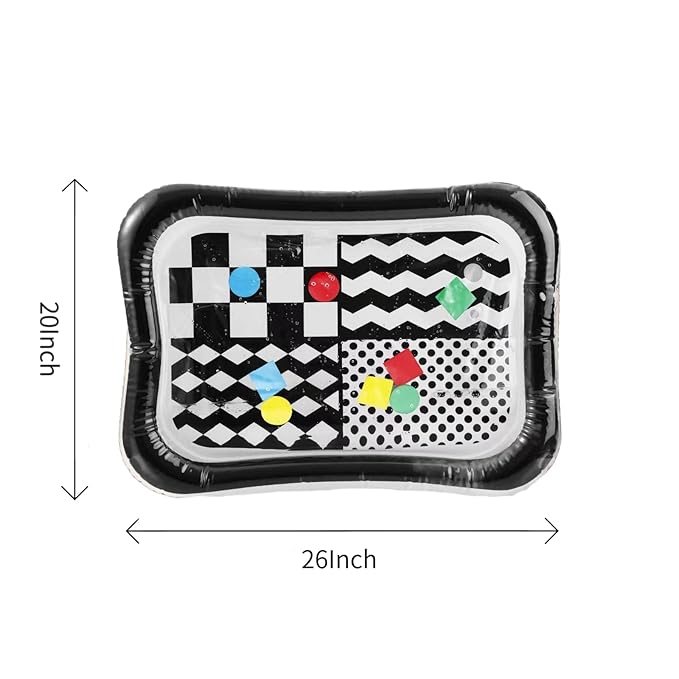 PandaEar 2 Pack Tummy Time Water Mats for Baby, Inflatable Water Play Mats Toys for Infants Newborn Toddlers 3-24 Months Girls and Boys