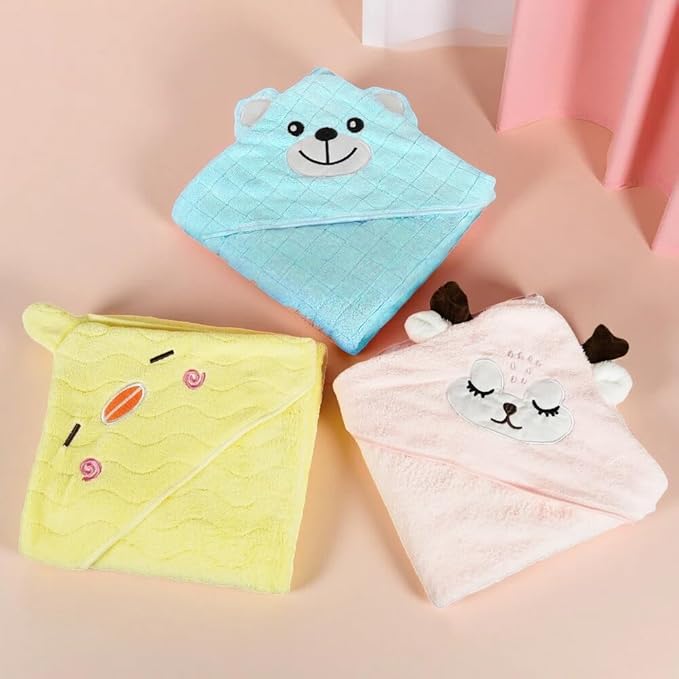 Baby Hooded Towels,31 x 31 in Infant Super Soft Baby Bath Towels with Hood for Toddlers1-3,Highly Absorbent Viscose Hooded Towel for Boys, Girls, Newborn Essentials