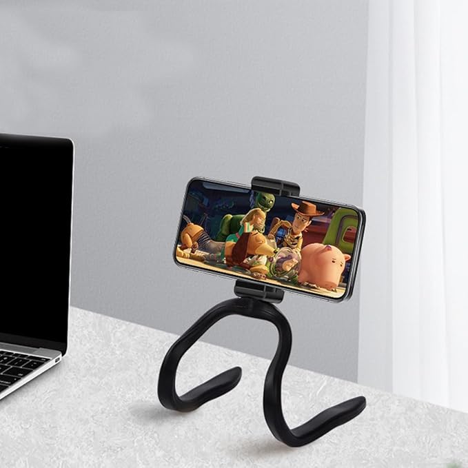 Universal Silicone Phone Holder for Strollers, Bikes, Wheelchairs&Fitness Equipment-Clamp with Non Slip Silicone Arm Grip, Portable Cell Phone Holder Stand