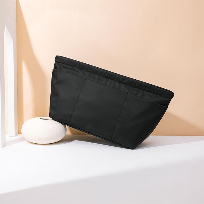 YONBEN Handbag Organizer Insert Bag Tote Shaper Bag Large Purse Organizer Insert Lightweight & Durable Nylon inner bag (L, black)