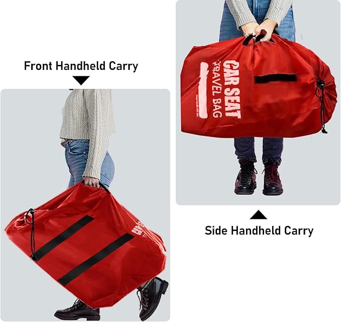 Car Seat Travel Bag for Airplane, Large Car Seat Bags for Air Travel, Gate Check Storage Bag for Car Seat Airport, Carseat Cover Travel - Baby Travel Essentials for Flying