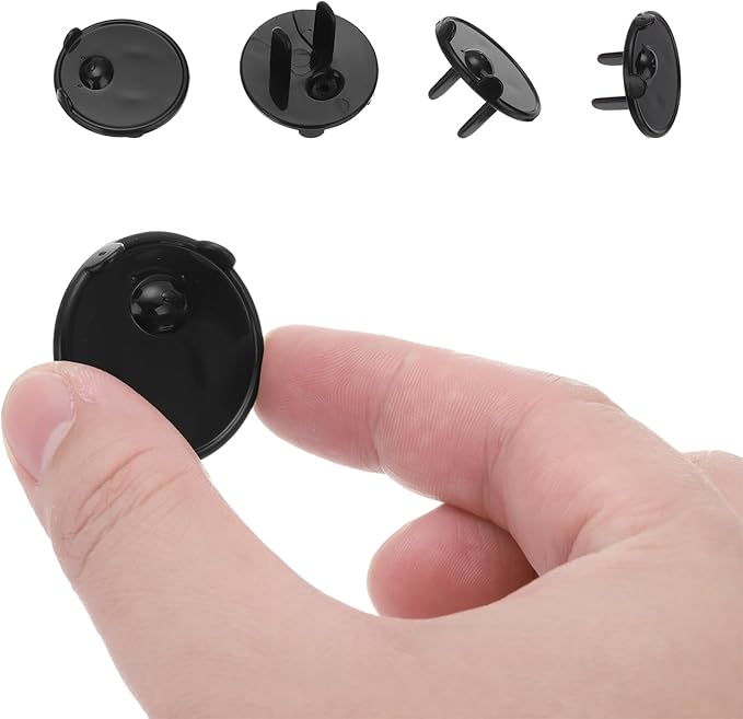 MECCANIXITY 12 Pack Outlet Covers Proofing, Plug Covers Easy Installation Electric Plug Protectors Safety Socket Cover Plugs Protector Black