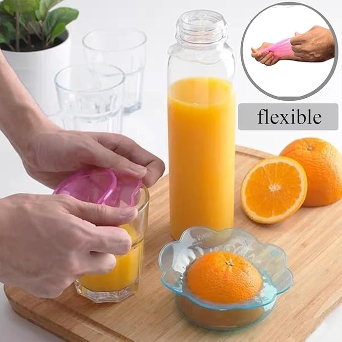 LITAITAI 3PCS Set,Silicone Stretch Lids for Food Storage,Reusable Elastic Bowl Covers for Cups,Cans,Jars, Round & Rectangle Containers,Food Grade, Microwave Safe,Heat-Resistant