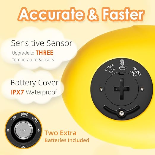 Baby Bath Tub Thermometer for Newborn - Bathtub Water Temperature Thermometer for Toddler, Safety Floating Bathing Tub Toy Newborn Bath Essentials, Gift for Mom Kid Girls Boys (Duck)