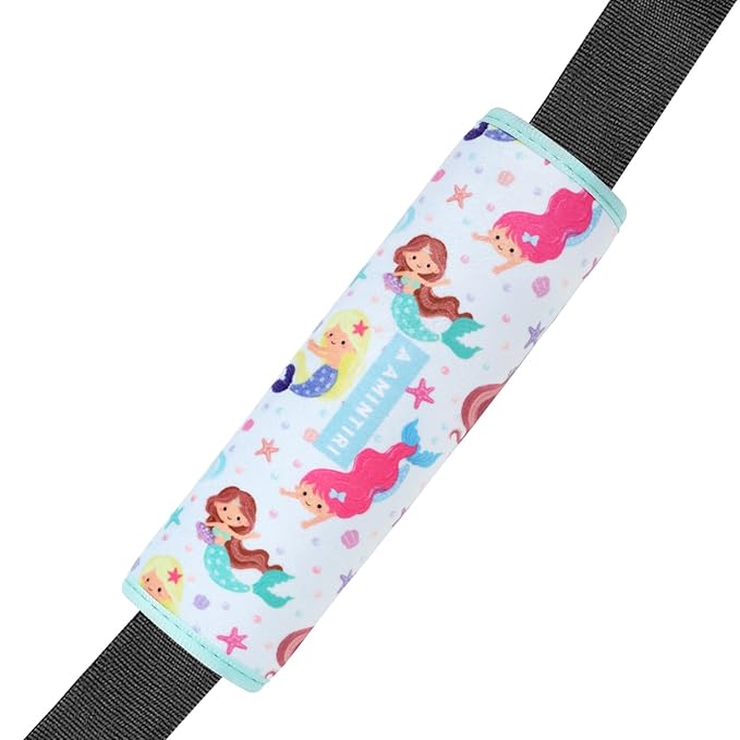 Amintiri Seat Strap Shoulder Pads for Kids, Seat Belt Cover for Children, Soft Furry Seat Belt Cushion for Travel, Cartoon Car Seat Belt Pad Cover for Boys and Girls.