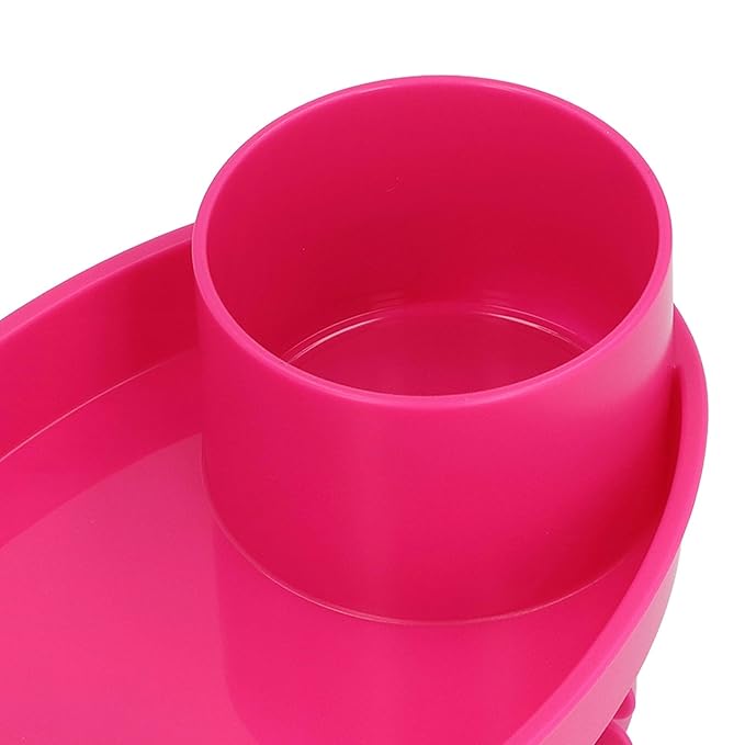 Keenso Car Seat Snack Tray,Portable Travel Rotating Cup Holder Plate for Car Seats, Booster,Stroller (#12)
