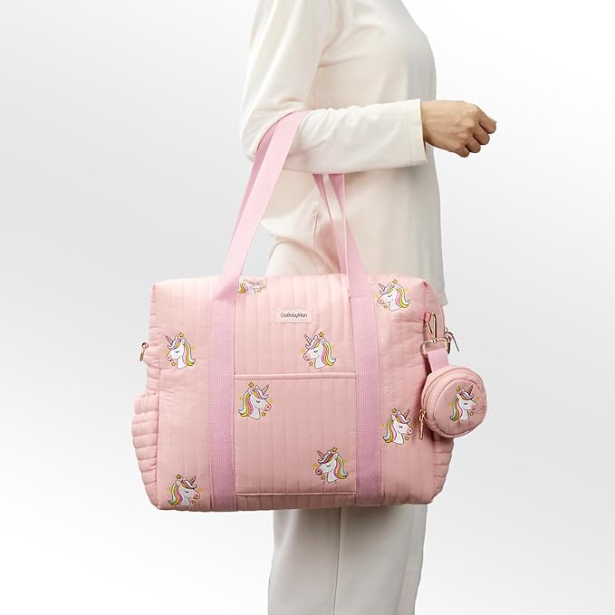 GOBABYMART 3pc Diaper Bag Tote Set, Hospital Bag for Labor & Delivery, Maternity Travel Bag with Changing Pad & Pacifier Case