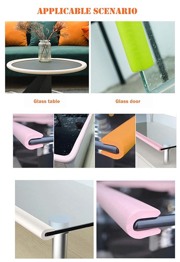 M2cbridge U Shape Extra Thick Furniture Table Edge Protectors Foam 6.5 Ft (Pink)