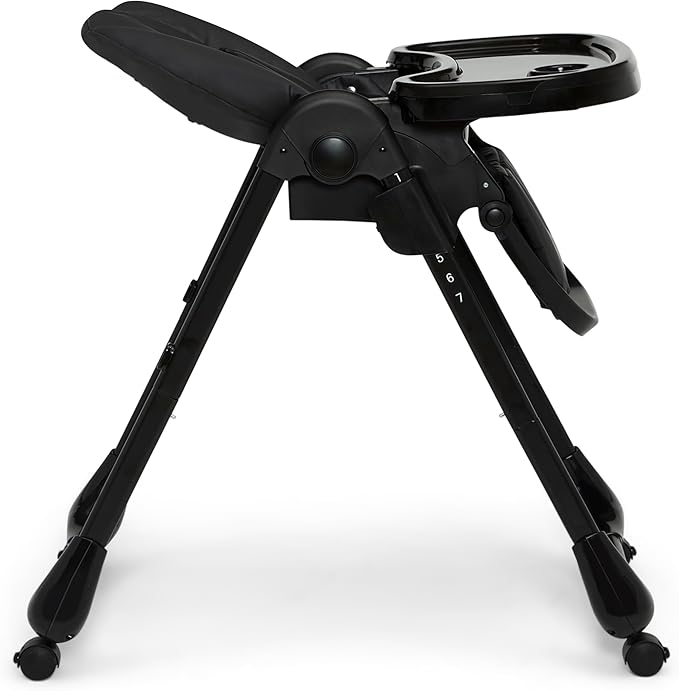 Little Folks by Delta Children 2-in-1 SlimFold High Chair for Babies and Toddlers, Black