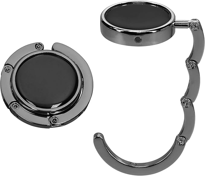 kwmobile Purse Hanger for Table (Set of 2) - Purse Hook for Table - Folding Handbag Hanger - Portable Bag Holder