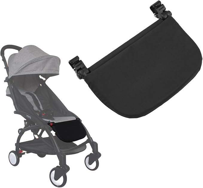 HEEPDD Baby Stroller Footrest, 12.6 x 8.3 in Stroller Extension Foot Pedal Infant Stroller Leg Rest for VOVO Pushchair(Black)